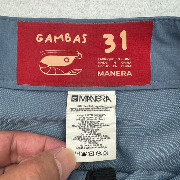 Manera Gambas Board Shorts 31 Blue Mens 4 Way Stretch Water Repellent - Picture 5 of 8